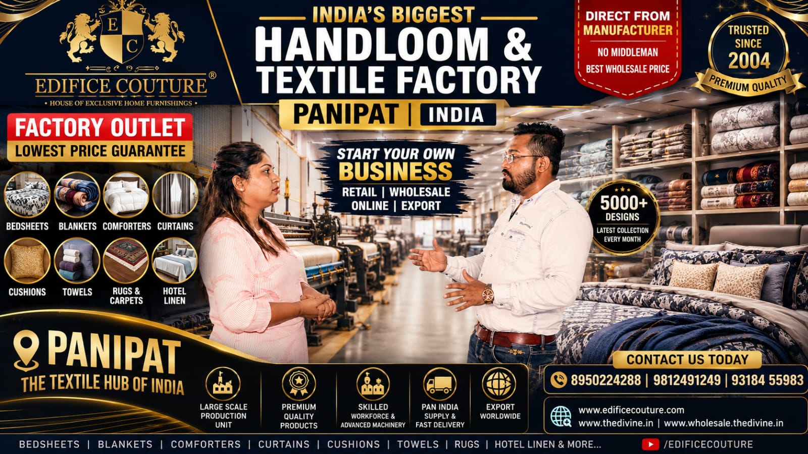 Edifice Couture Private Limited – From Panipat to the World, We Weave Luxury Living